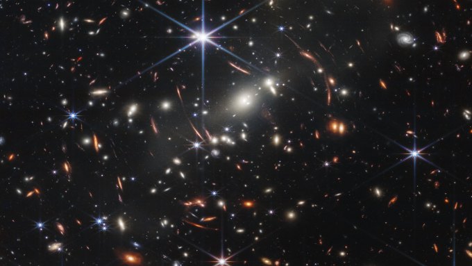 An image showing enormous numbers of galaxies taken by NASA's James Webb Space Telescope