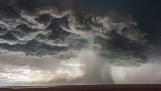 photo of a downburst near Burlington, Colo.