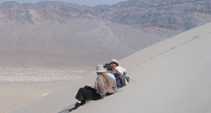 Scientists on dunes